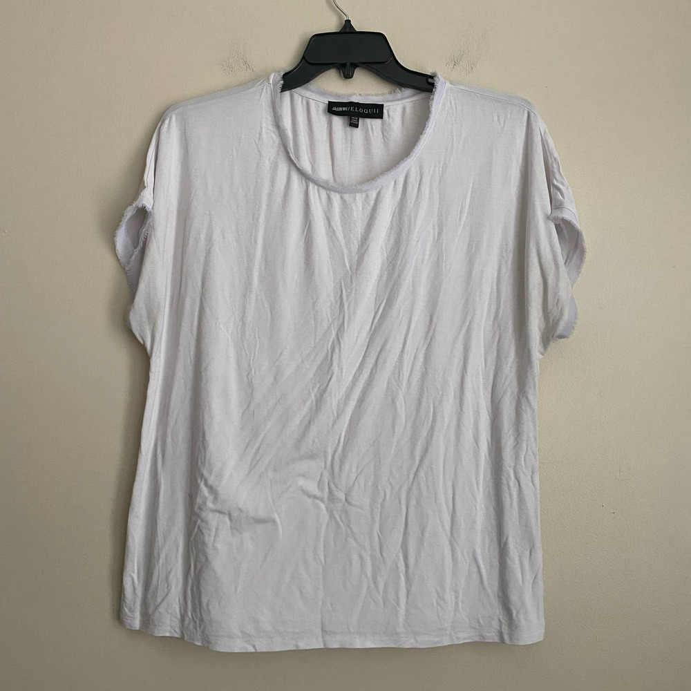 Jason Wu/Eloquii 14/16 White Short Sleeve Top